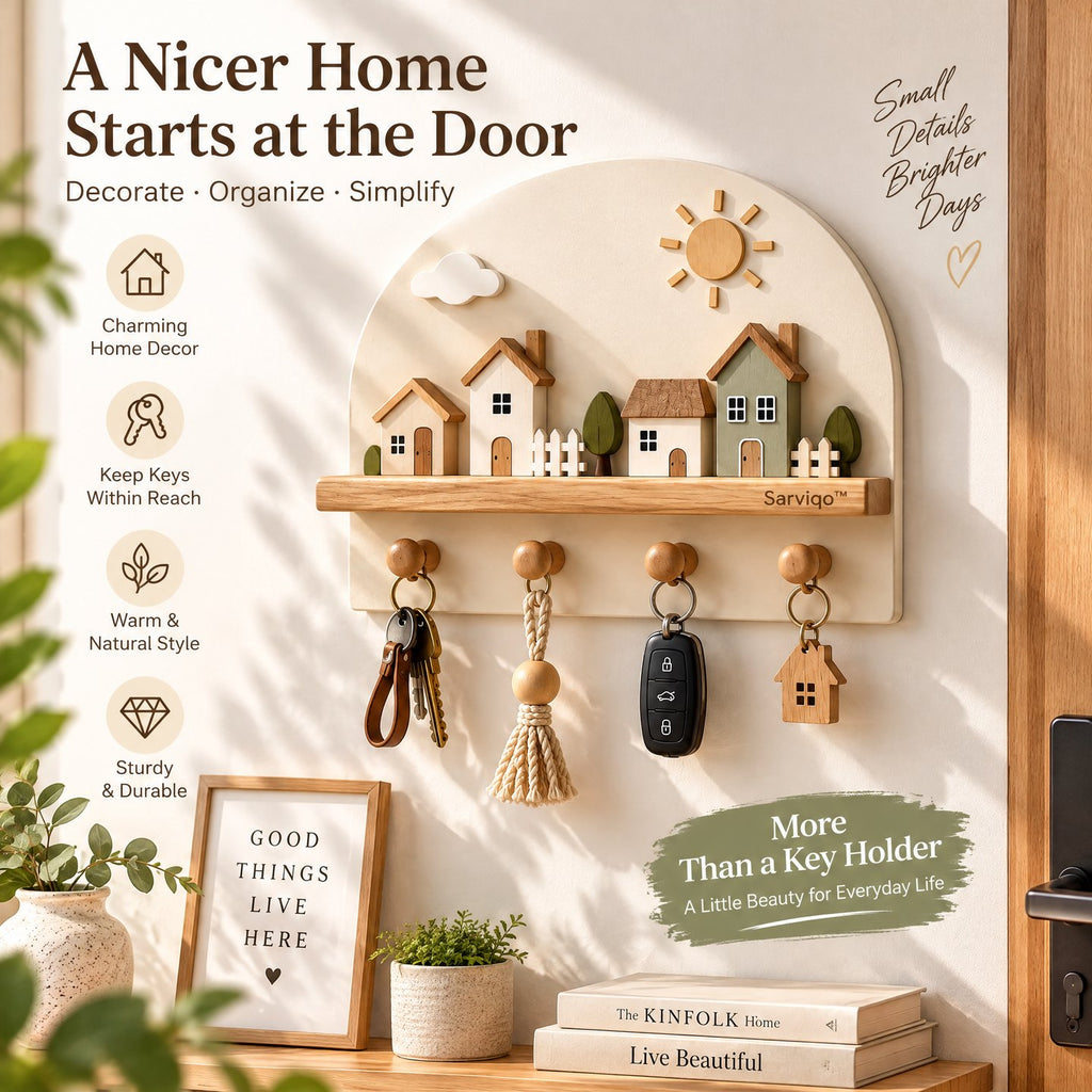 Sarviqo™ Sunlit Village Arch Wall Key Holder lifestyle setting