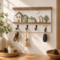 Sarviqo™ Natural Farmhouse Village Wall Key Rack main view