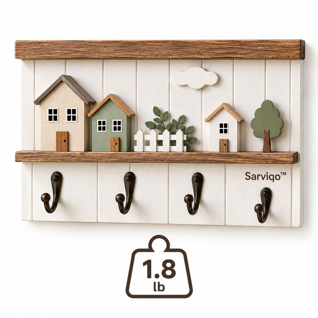 Sarviqo™ Natural Farmhouse Village Wall Key Rack weight