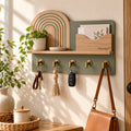 Sarviqo™ Olive Rainbow Arch Wall Key & Mail Holder front lifestyle photo
