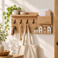 Sarviqo rustic oak cottage wall organizer lifestyle view