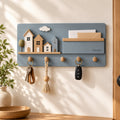 Sarviqo™ Slate Blue Cottage & Cloud Wall Organizer main product